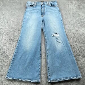 Levis Jeans Womens 32x30 Blue Ribcage Bell Flare High Rise Distressed Fits 32x28